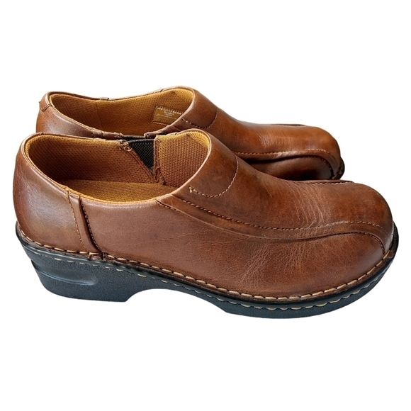 Eastland Tracie Womens Brown Leather Slip On Clog Shoe Size 10 Y2K 90 Academia - Picture 6 of 12